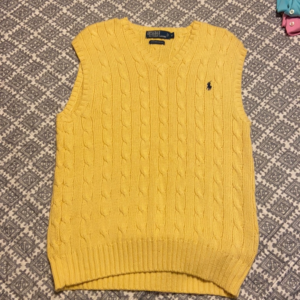 Polo Pima cotton sweater vest